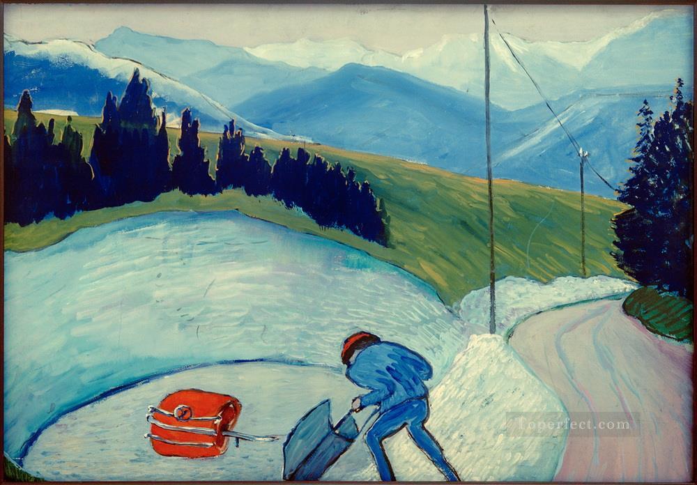 outside Marianne von Werefkin Expressionism Oil Paintings